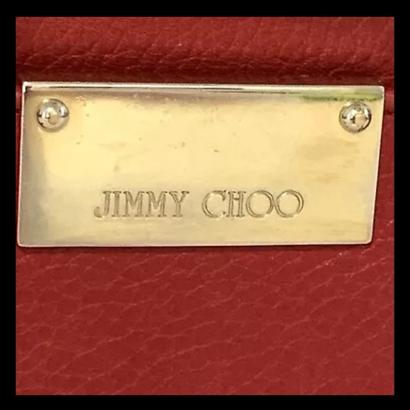 Authentic Jimmy Choo RED Long Zip Around Large Leather Wallet Made In Italy - Picture 11 of 14